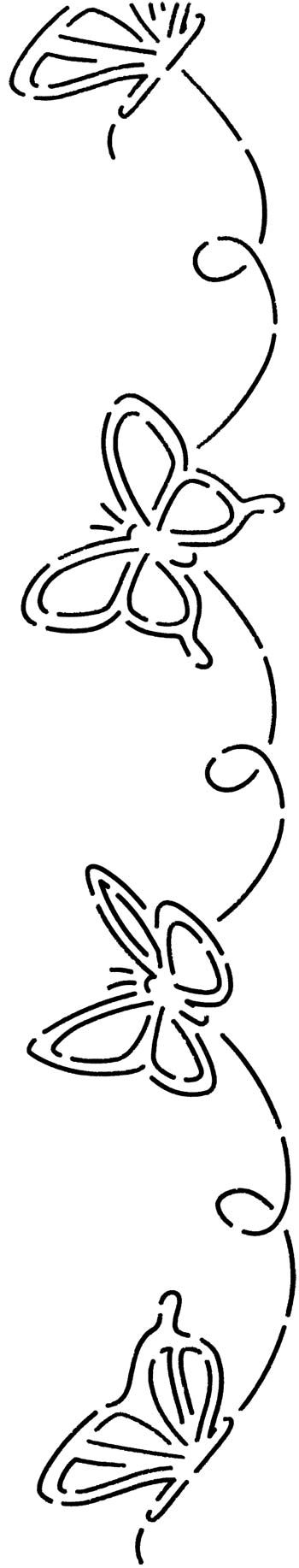 Quilting Stencil 3  '' Butterfly Border