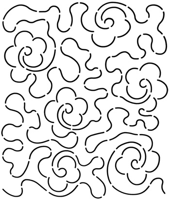 Quilt Stencil Rose Stipple 10in x 13in  
