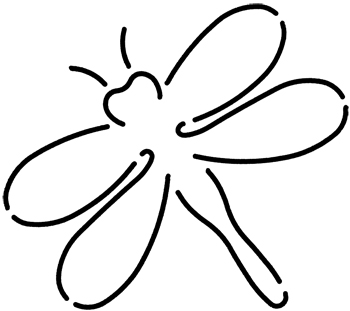 Quilt Stencil Dragonfly 4