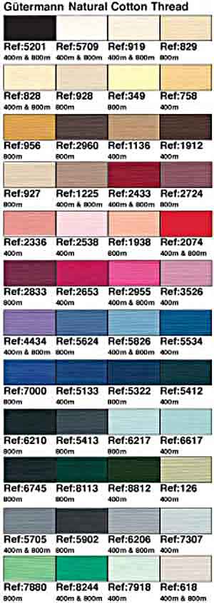 Gtermann Natural Cotton Thread - 400mm or 800mm